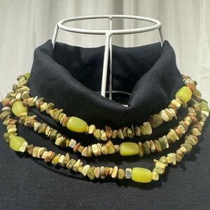 Multicolor Natural Gemstone Beaded Statement Necklace